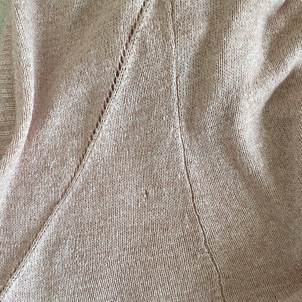 Talbots Light Pink Open-Front Knit Cardigan - Picture 5 of 8